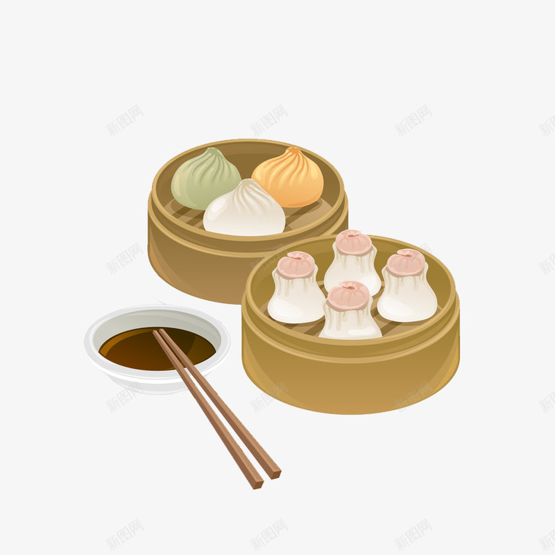 卡通包子和烧麦图png免抠素材_88icon https://88icon.com 包子 卡通 卡通烧卖 手绘烧卖 插图 烧麦 筷子蘸料 美食 装饰 食物