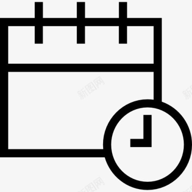 时钟素材日历图标图标