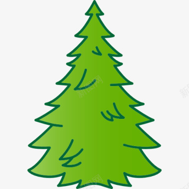 装饰插图圣诞树图标图标