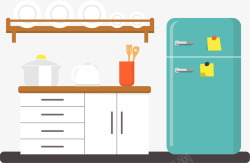 冰箱贴设计厨房矢量图高清图片