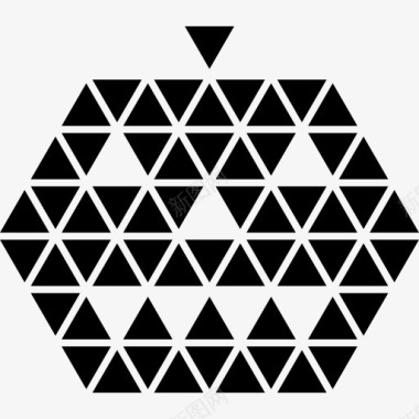 多边形的万圣节南瓜脸的小三角形图标图标