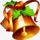 新年装饰素材圣诞铃铛装饰图标图标