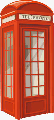 电话亭红色素材