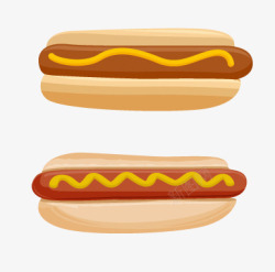 卡通手绘香肠汉堡快餐素材
