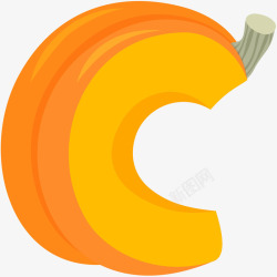 大写字母C卡通蔬菜水果字母C高清图片