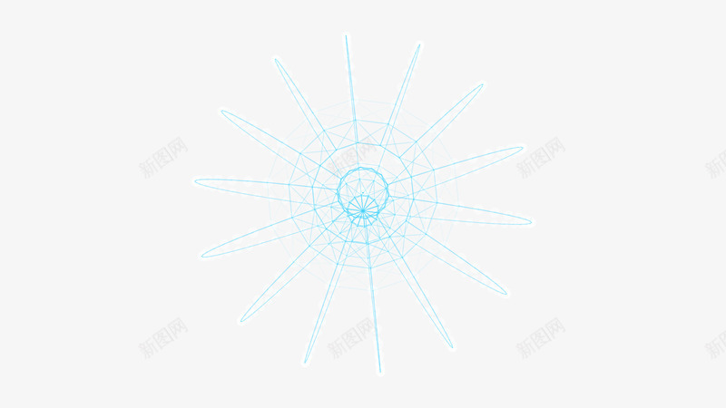 花型动感白色亮点png免抠素材_88icon https://88icon.com 白色亮点 花型 蓝色线条