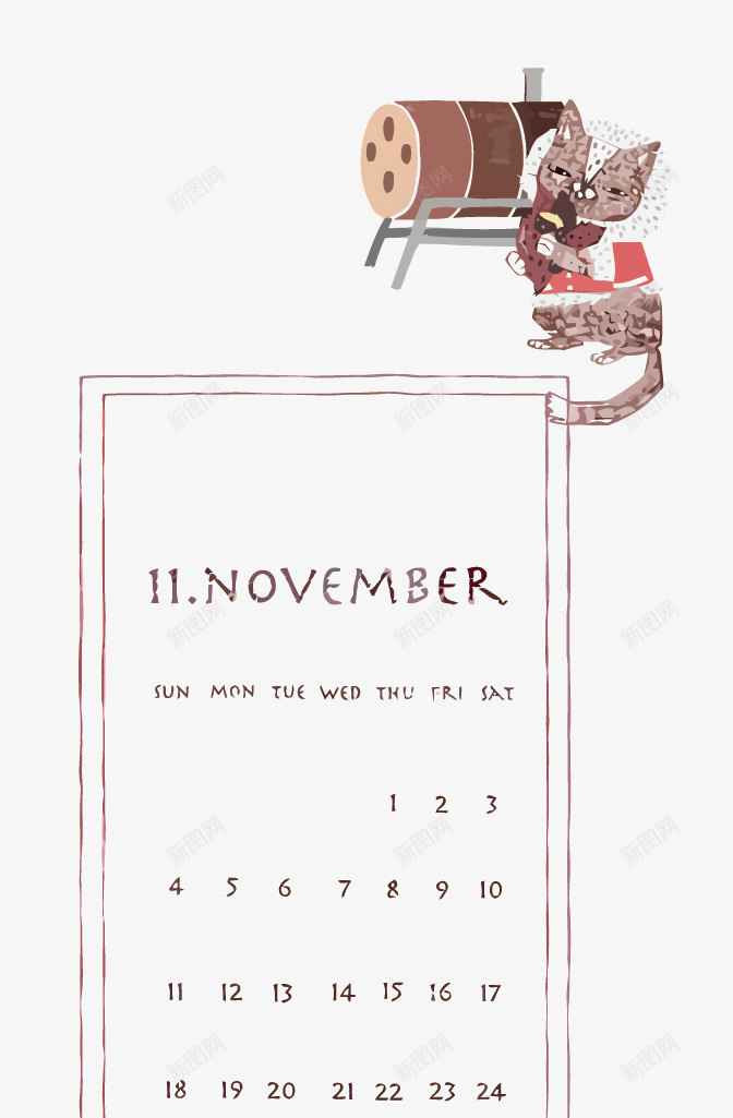 11月日历png免抠素材_88icon https://88icon.com 11月 PNG图片 PNG图片素材 PNG素材 PNG素材免费 PNG素材免费下载 卡通 日历 猫