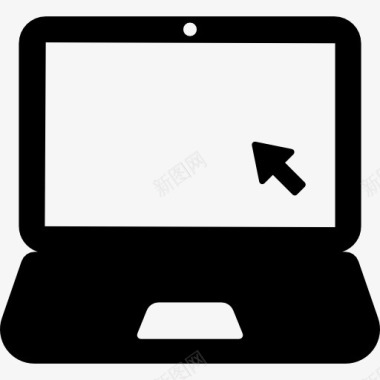 计算机黑色的笔记本电脑图标图标