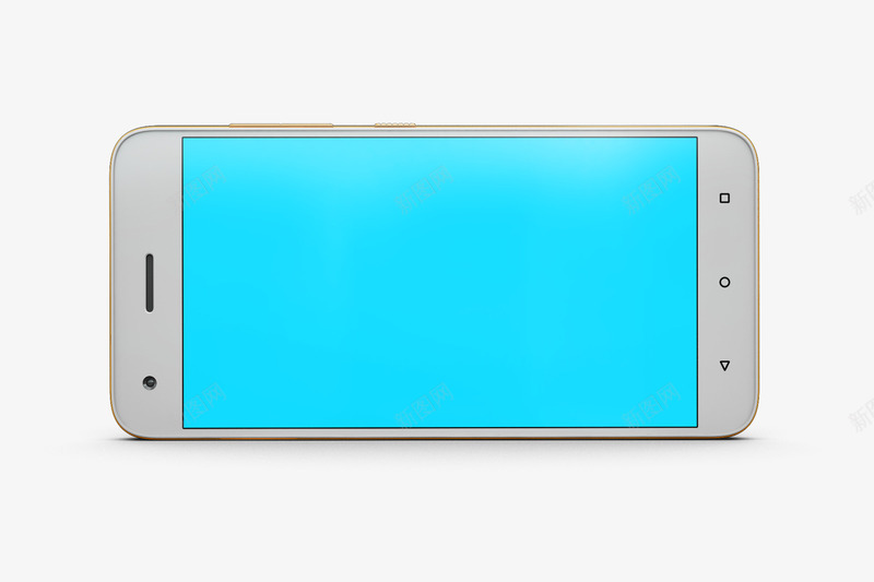 亮着蓝色屏幕的白色手机png免抠素材_88icon https://88icon.com 手机 显示屏 白色 立体手机 蓝色屏幕