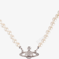 创意白色珍珠质感项链素材