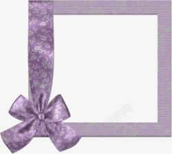 纸质紫色边框相框素材