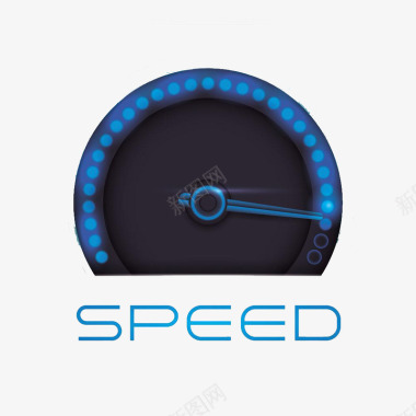 蓝色汽车速度盘图标图标