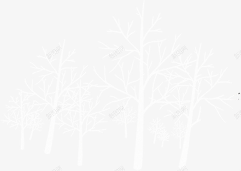手绘扁平白色树林树枝装饰图案png免抠素材_88icon https://88icon.com 扁平 手绘 树林 白色 童趣