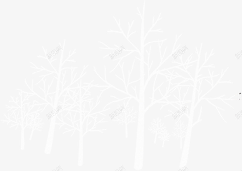 手绘扁平白色树林树枝装饰图案png免抠素材_88icon https://88icon.com 扁平 手绘 树林 白色 童趣