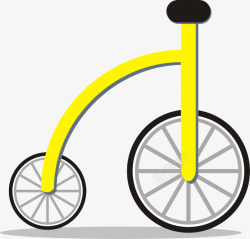 大小轮子自行车卡通型自行车高清图片