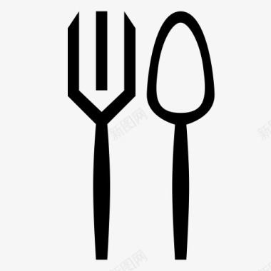 概述库克烹饪吃食品叉厨房餐概述餐厅图标图标