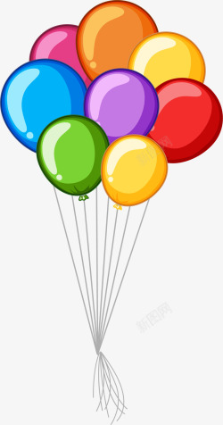 大串气球儿童节大串多彩气球高清图片