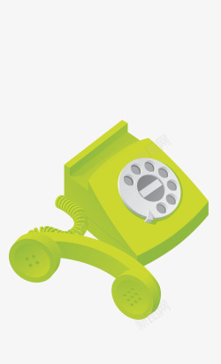 绿色电话机素材
