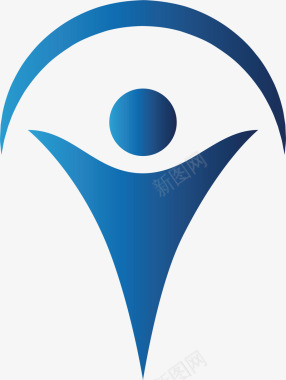 蓝色的户外运动logo图标图标