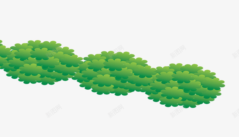 绿色卡通草丛装饰图案png免抠素材_88icon https://88icon.com 免抠PNG 卡通 绿色 草丛 装饰图案