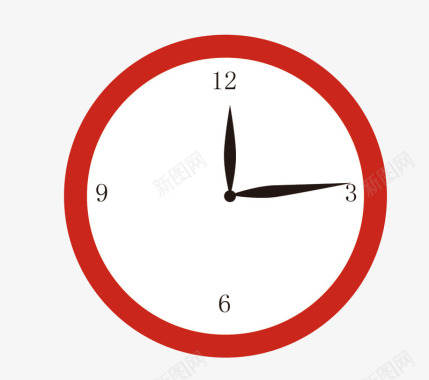 金融时钟卡通手绘红色时钟闹钟图标图标