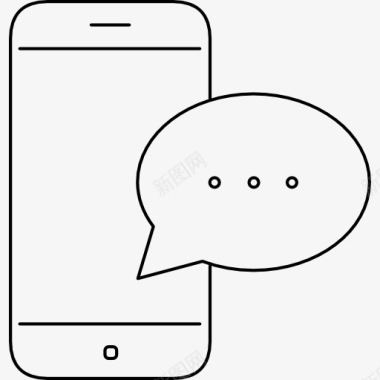 对话框气泡智能手机图标图标