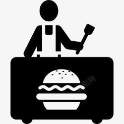 人汉堡HamburgerBuffet图标高清图片