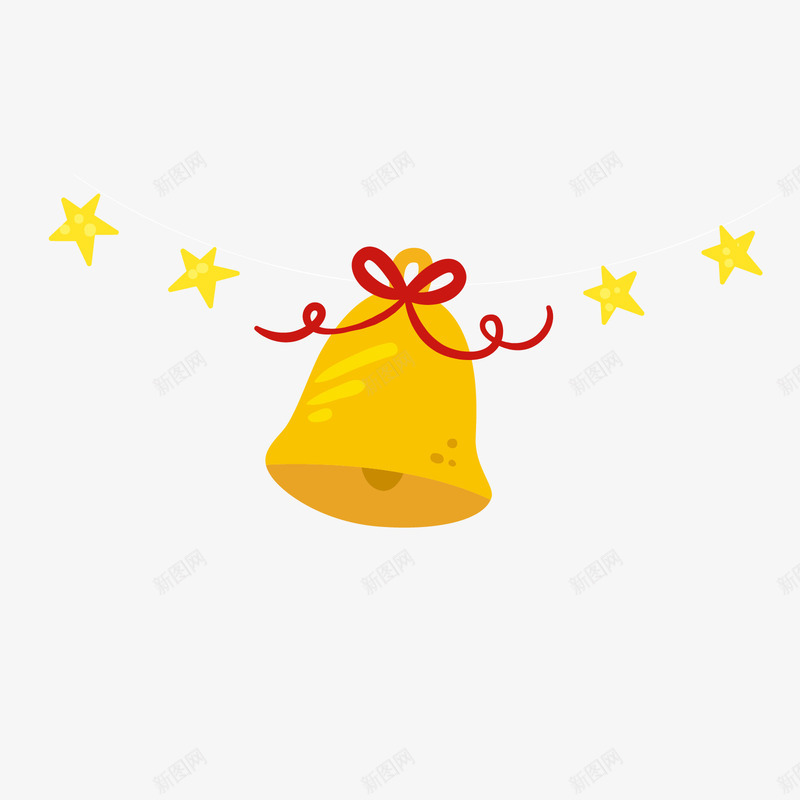 黄色星星卡通圣诞铃铛矢量图ai免抠素材_88icon https://88icon.com 卡通 圣诞 圣诞铃铛 星星 红色 节日 铃铛 黄色 矢量图