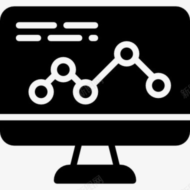 科技显示器分析图标图标