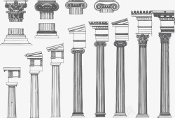 创意柱子特色复古柱子矢量图高清图片