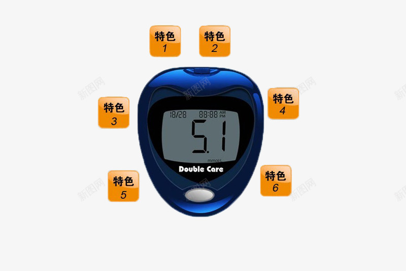 血糖测量仪6大特色png免抠素材_88icon https://88icon.com 6大 测量仪 特色 血糖 血糖仪