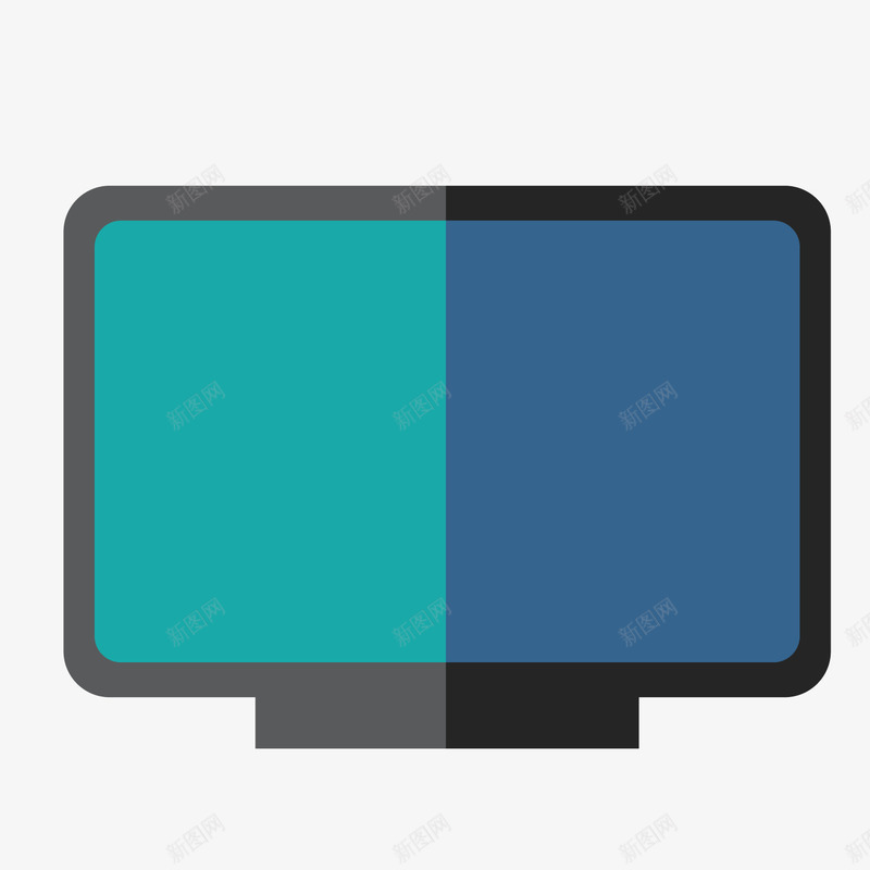 蓝色电脑屏幕矢量图ai免抠素材_88icon https://88icon.com 光泽 商务 圆角 屏幕 电脑 科技 蓝色 质感 矢量图