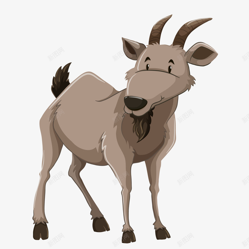 卡通山羊动物png免抠素材_88icon https://88icon.com 养殖 农场 动物设计 卡通 山羊 羊角