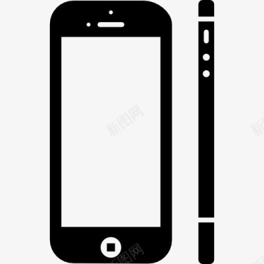 手机从前面和侧面看图标图标