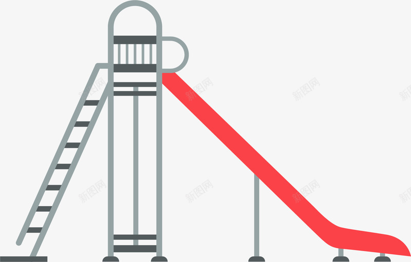 儿童节红色滑滑梯png免抠素材_88icon https://88icon.com 儿童滑滑梯 儿童节 灰色梯子 玩具滑滑梯 童趣 红色滑滑梯