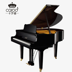 卡罗德黑色立式钢琴不含琴凳素材