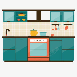 厨房家具矢量图素材