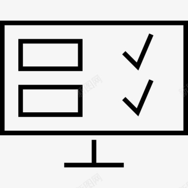 SQL符号监控和检查列表在屏幕上图标图标