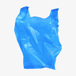 蓝色空的塑料胶袋实物素材