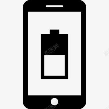 红米智能手机电话电池半电图标图标