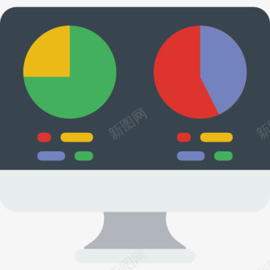 矢量显示器分析图标图标