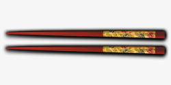 复古中国风喜庆装饰红色筷子素材