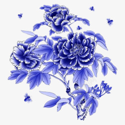 青色花朵素材