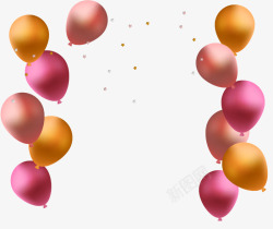 气球夫妇两儿童节升空的气球高清图片