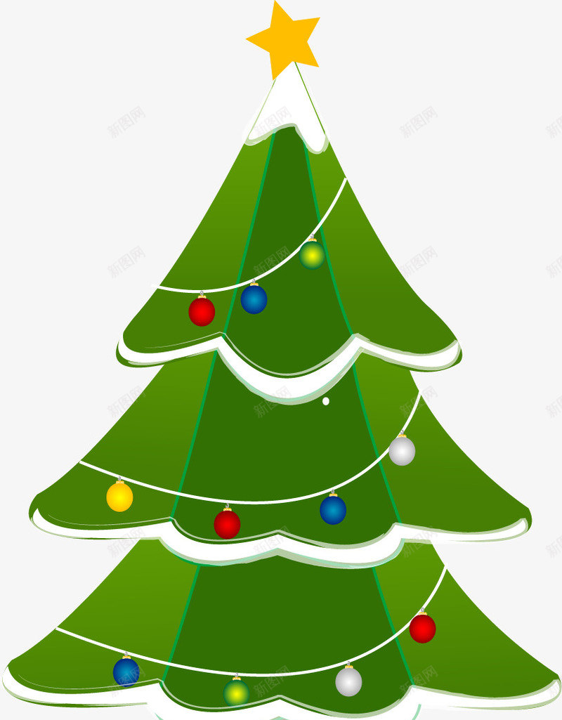 手绘圣诞树铃铛图案矢量图ai免抠素材_88icon https://88icon.com 图案 圣诞树 手绘 铃铛 矢量图