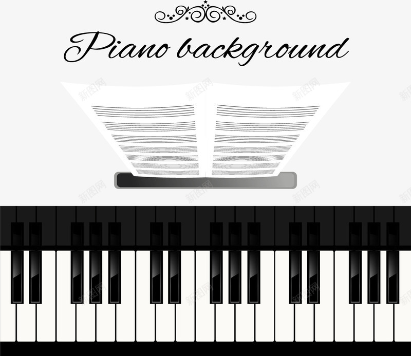 简约黑色唯美钢琴矢量图eps免抠素材_88icon https://88icon.com 唯美 矢量素材 简约风 钢琴 音乐 矢量图
