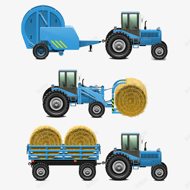 卡通手绘农场拖拉机png免抠素材_88icon https://88icon.com 交通工具 农场拖拉机 卡通手绘