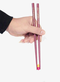 手拿筷子素材