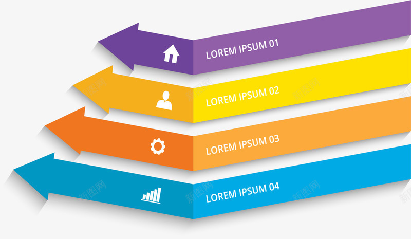 向左拐角箭头目录png免抠素材_88icon https://88icon.com 彩色 拐角 目录 箭头