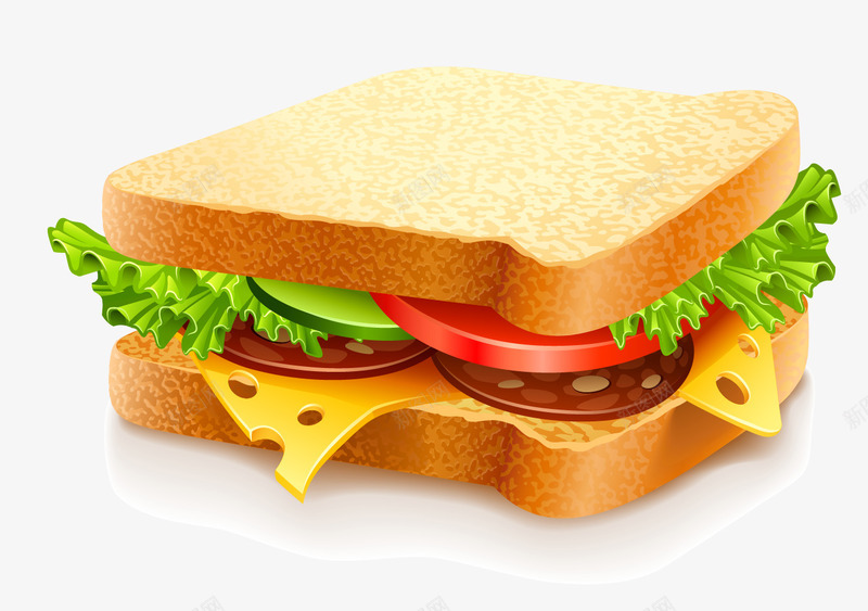 面包矢量图eps免抠素材_88icon https://88icon.com 汉堡包 牛排 矢量面包 蔬菜 面包 矢量图